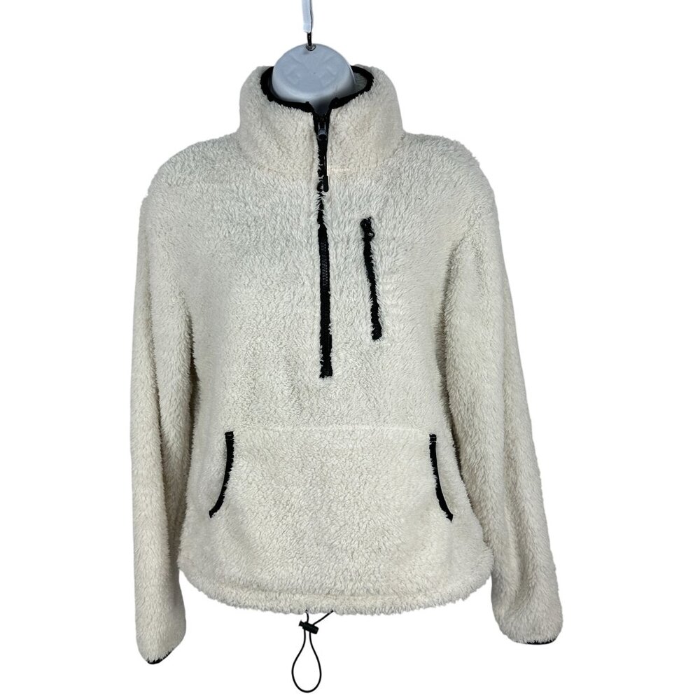 No Boundaries Womens Sherpa Fleece Half-Zip Pullover Jacket M (7-9)